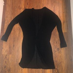 Black textured sweater